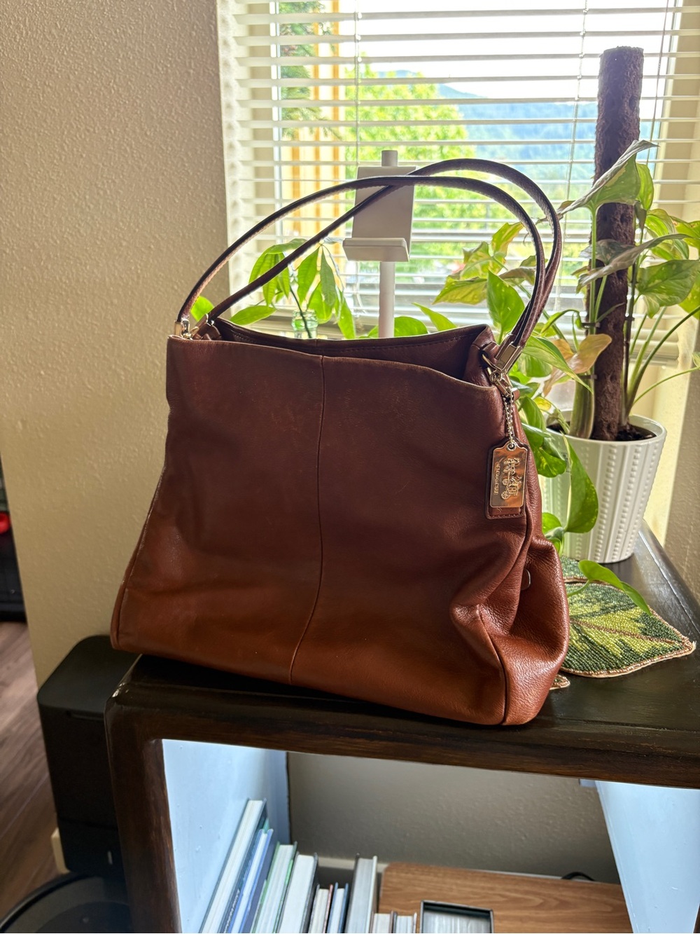 Coach Brown Leather Shoulder Tote